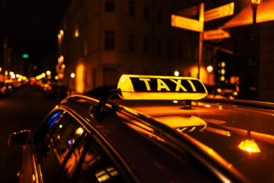 Vu sur un toit de taxi