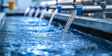 Arrivé d'eau dans une cuve par plusieurs tuyaux